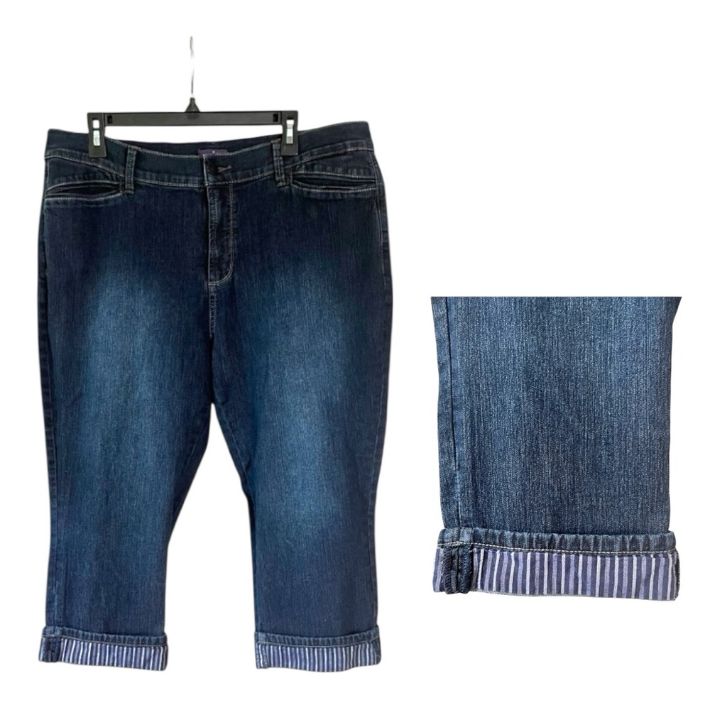NYDJ CROP jeans with patterned cuff